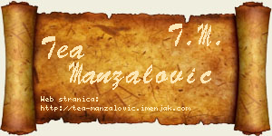 Tea Manzalović vizit kartica